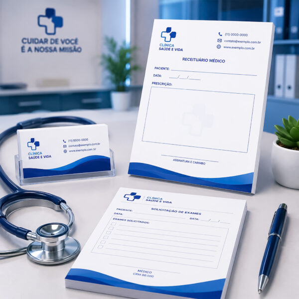 Impressos para clínicas, laboratórios e hospitais