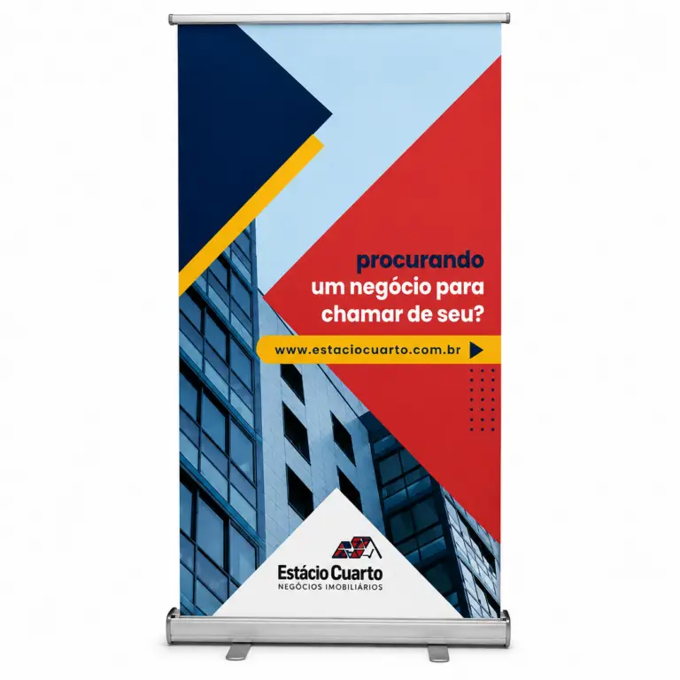 Porta Banner Roll Up completo